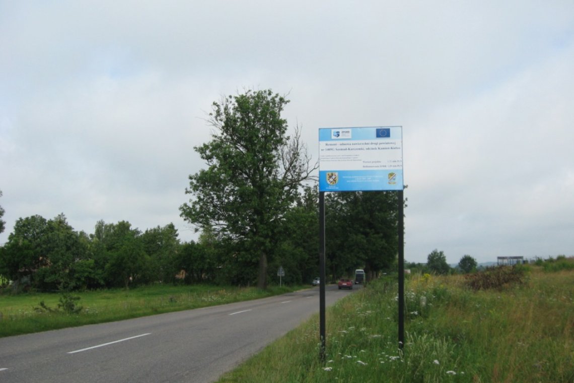 Remont - odnowa nawierzchni drogi powiatowej nr 1405G Szemud - Karczemki, odcinek Kamień - Kielno 